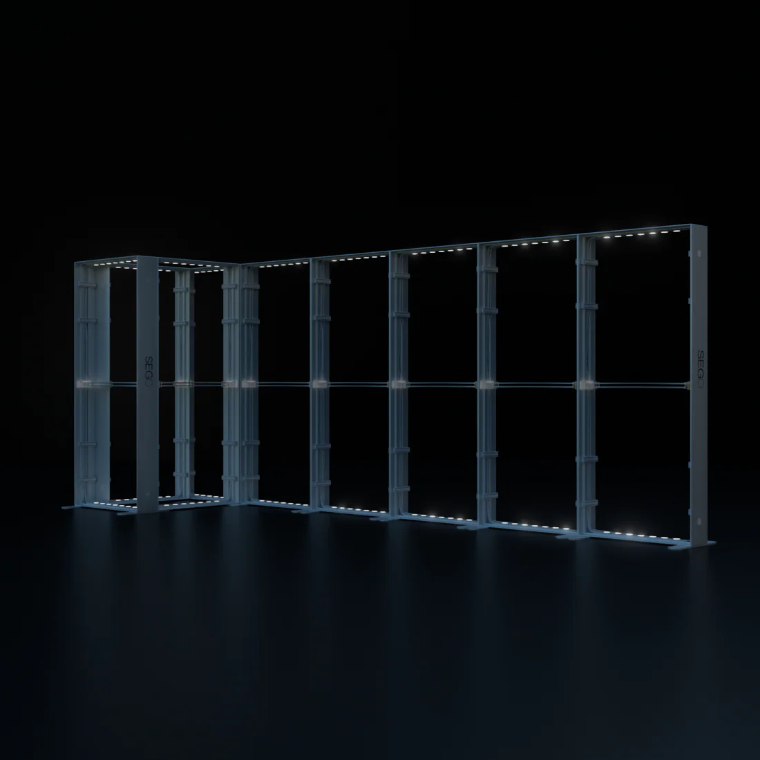 6x3m Backlit SEGO Lightbox Wall with 9 Panels
