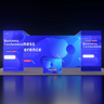 Backlit SEG Booth Kit with Twin L-Arches & Lightbox Counter