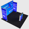 Backlit SEG Three-Wall Booth Kit with Lightbox Counter
