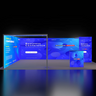 6m Backlit SEG Booth Kit with Twin L-Arches & Sidewall