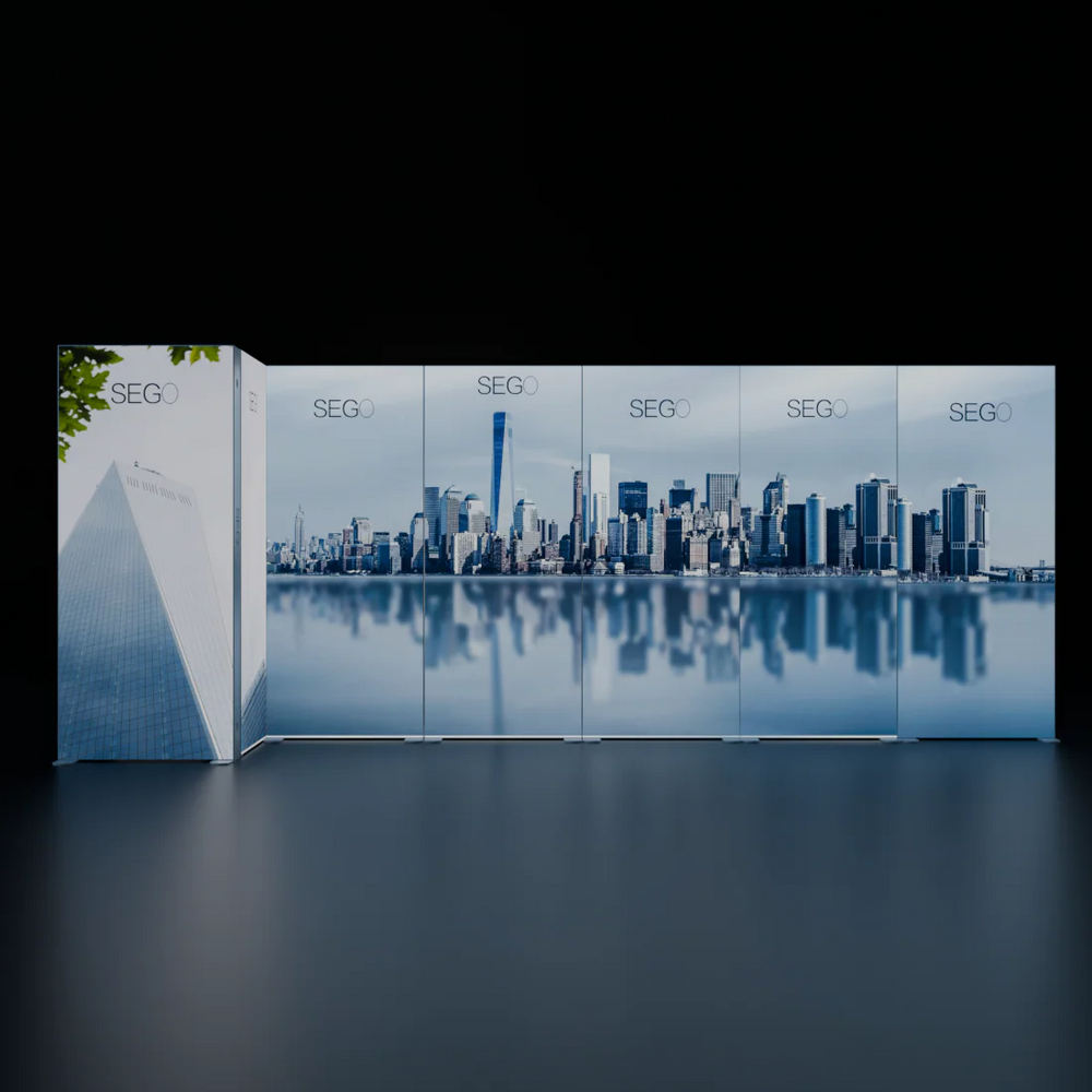 6x3m Backlit SEGO Lightbox Wall with 9 Panels