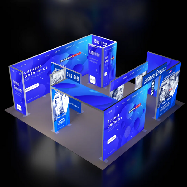 6m Straight Backlit SEG Lightbox Wall
