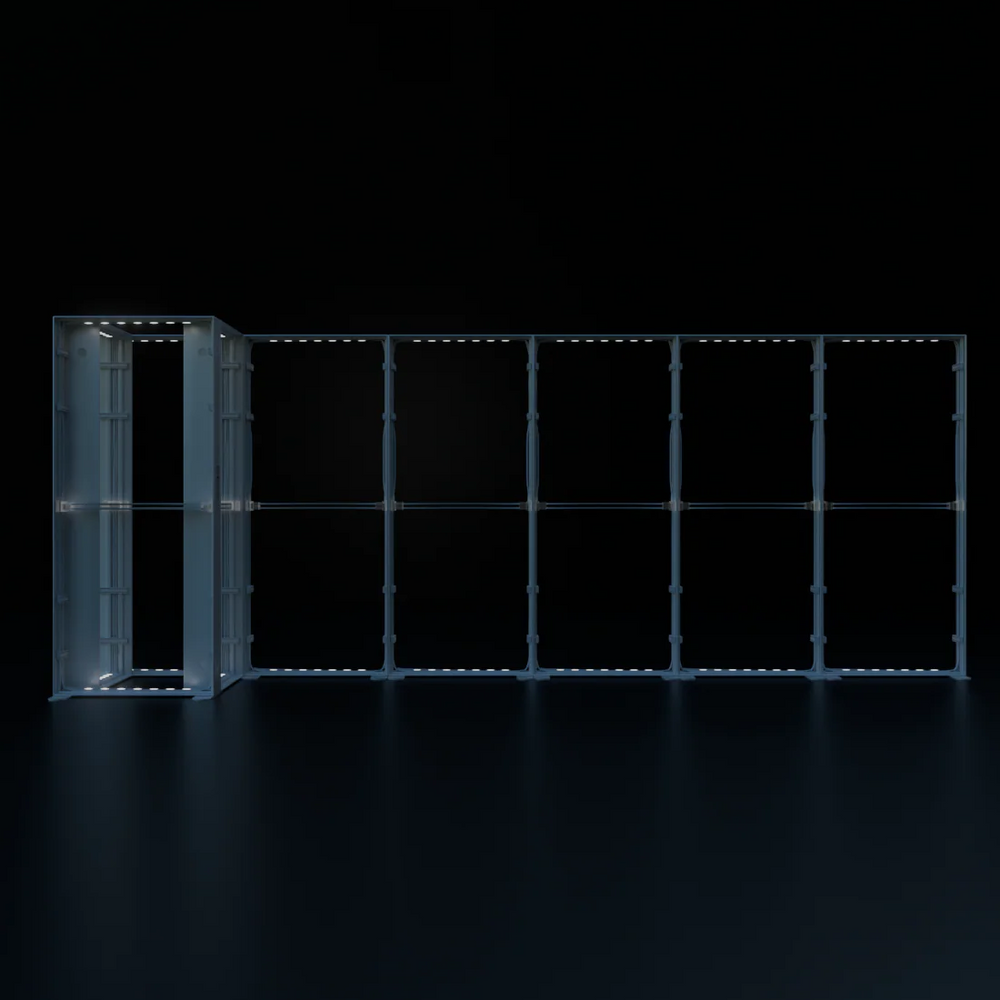 6x3m Backlit SEGO Lightbox Wall with 9 Panels