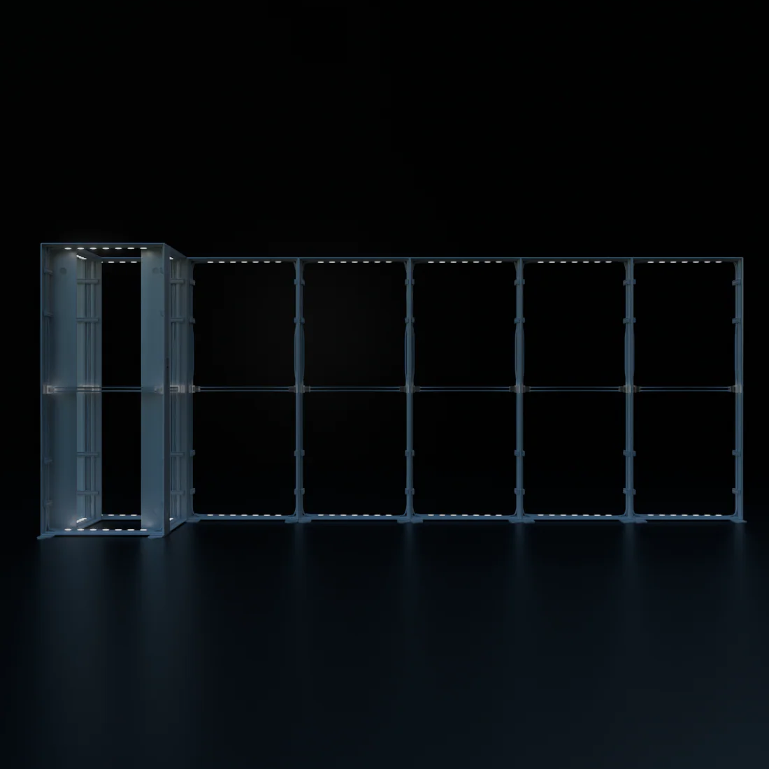 6x3m Backlit SEGO Lightbox Wall with 9 Panels