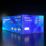 Backlit SEG Booth Kit with Divider Wall, Sidewall & Counter