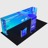 Backlit SEG Booth Kit with L-Arch, 2 Sidewalls & Counter