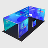 6m Backlit SEG Booth Kit with L-Arch, Sidewall & Counter