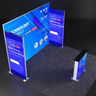 Backlit SEG Three-Wall Booth Kit with Lightbox Counter