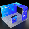 Backlit SEG Booth Kit with L-Arch Backwall & Lightbox Counter