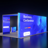 Backlit SEG Booth Kit with Twin L-Arches & Lightbox Counter