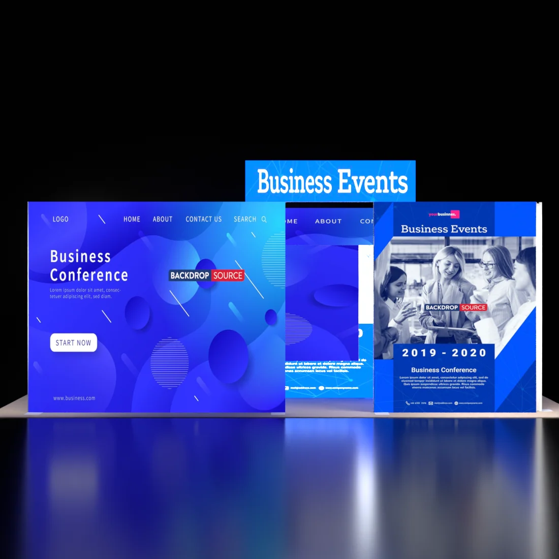 6m Straight Backlit SEG Lightbox Wall
