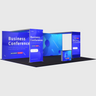 Backlit SEG Booth Kit with Twin L-Arches & Lightbox Counter