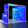 Backlit SEG Booth Kit with L-Arch Backwall & Lightbox Counter