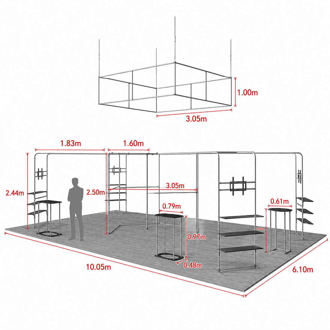Modular Booth Kits 9m x 6m - Model 4