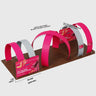 12x6m Curved Arch Booth Kit with Media Walls & 4 TV Mounts