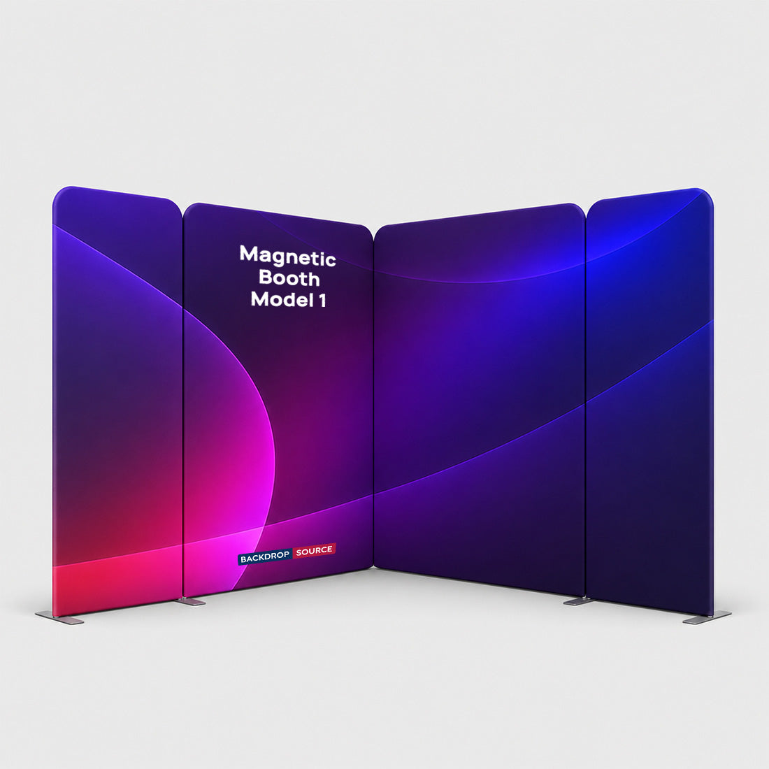 3x3m Magnetic Fabric Backwall Kit with Full-Width Graphic