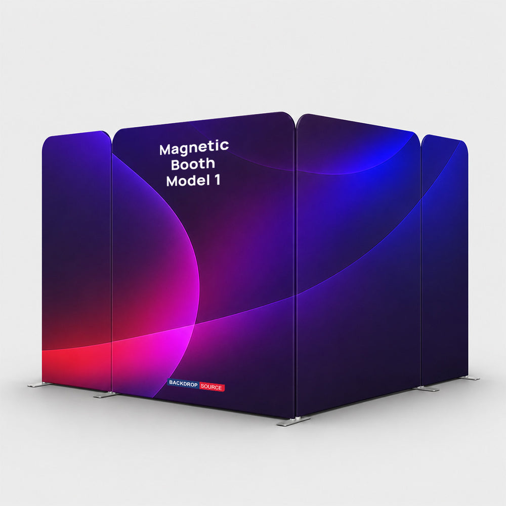 3x3m Magnetic Fabric Backwall Kit with Full-Width Graphic