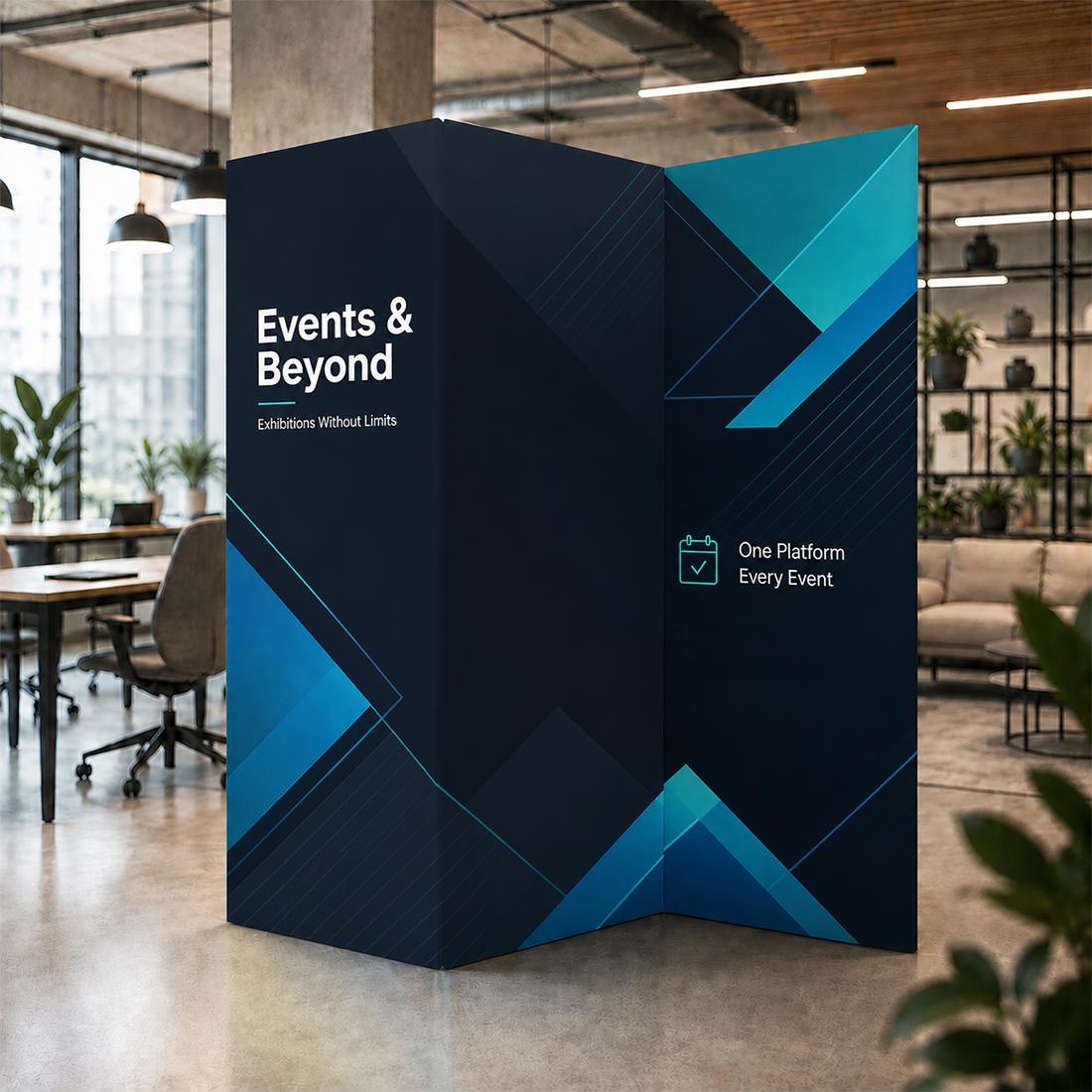 Fabric Magnetic Partition Display – 3 Panel