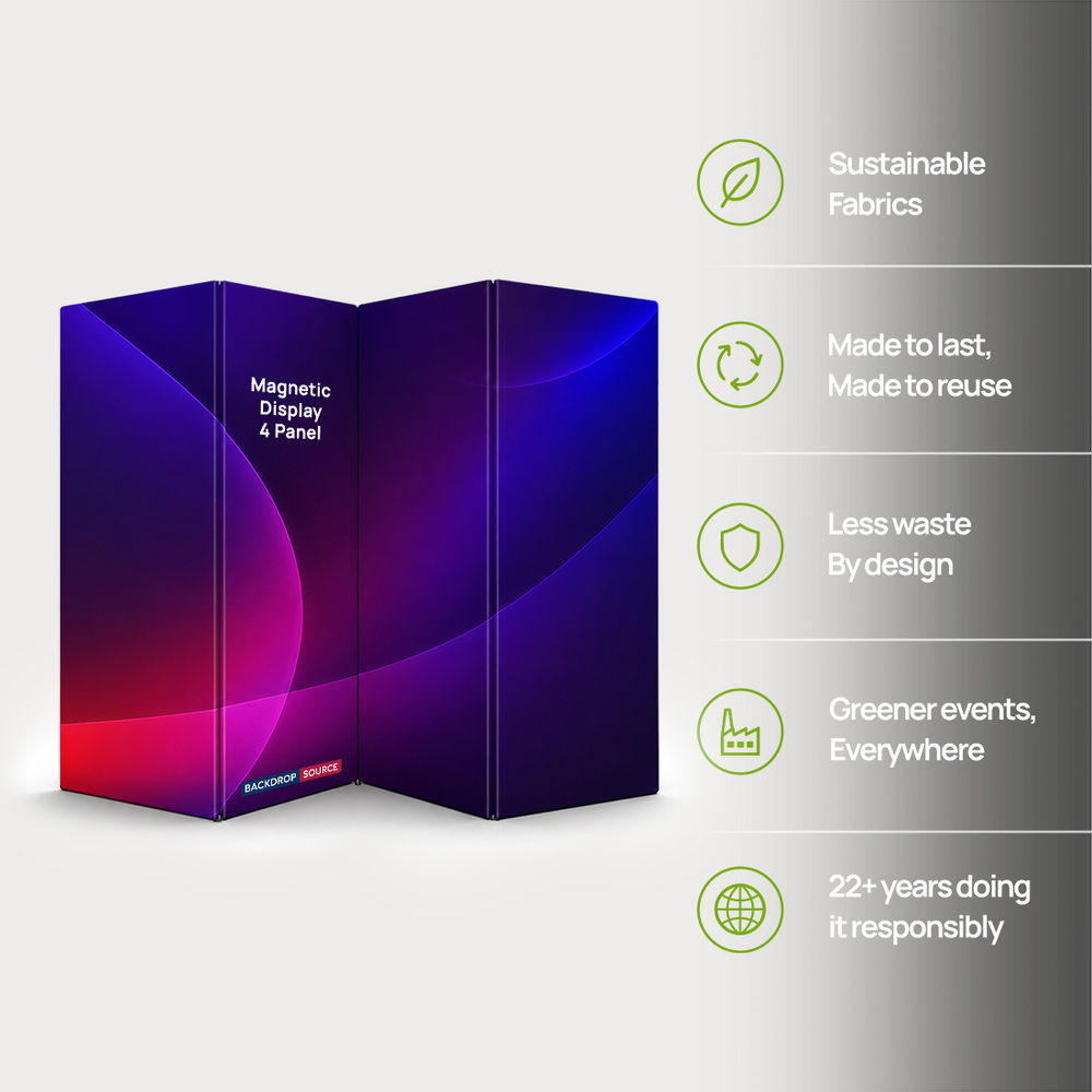 Fabric Magnetic Partition Display – 4 Panel