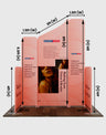 2x2m Magnetic Fabric Booth Wall with 5 Straight Panels
