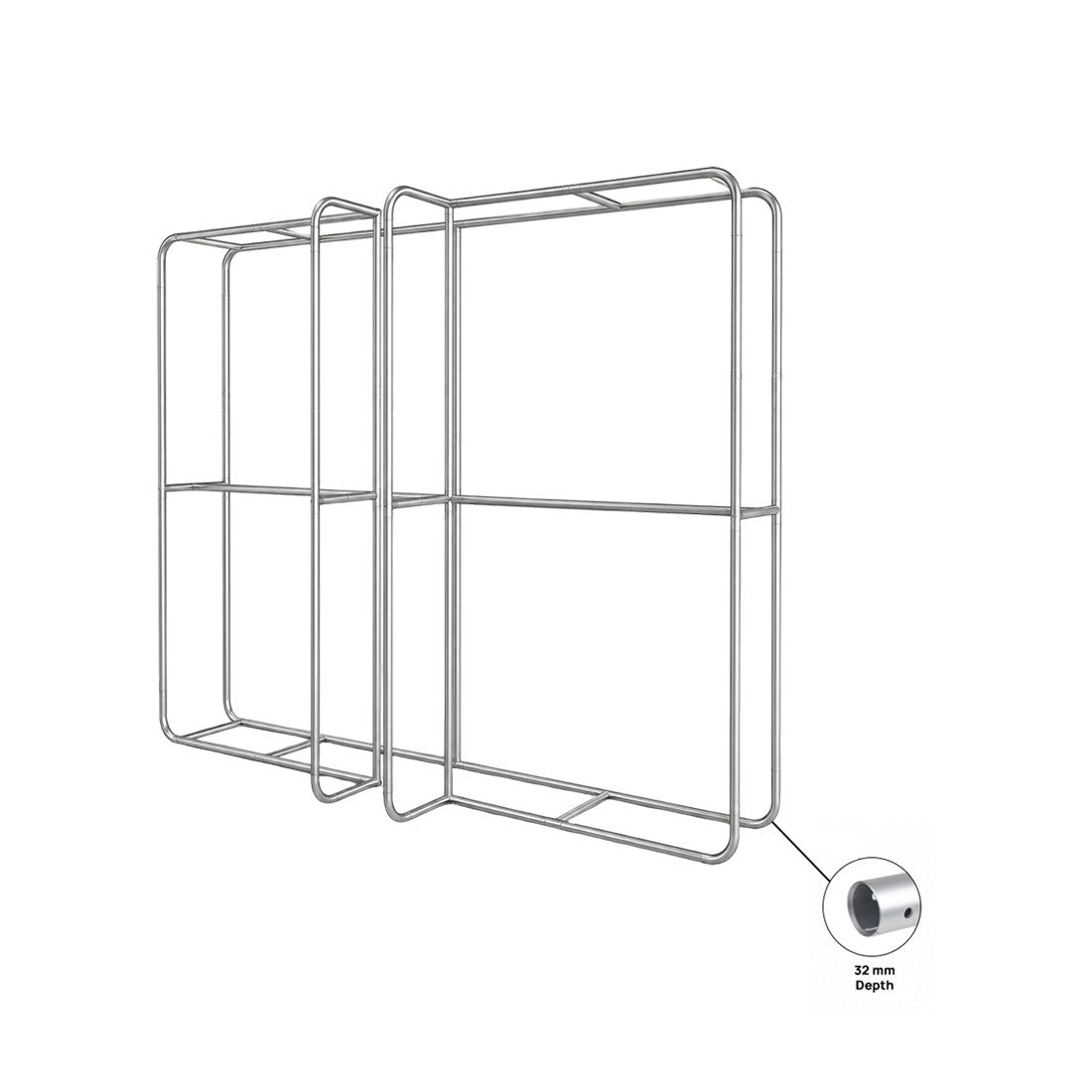 Modular 3D T-Shaped Fabric Display Wall