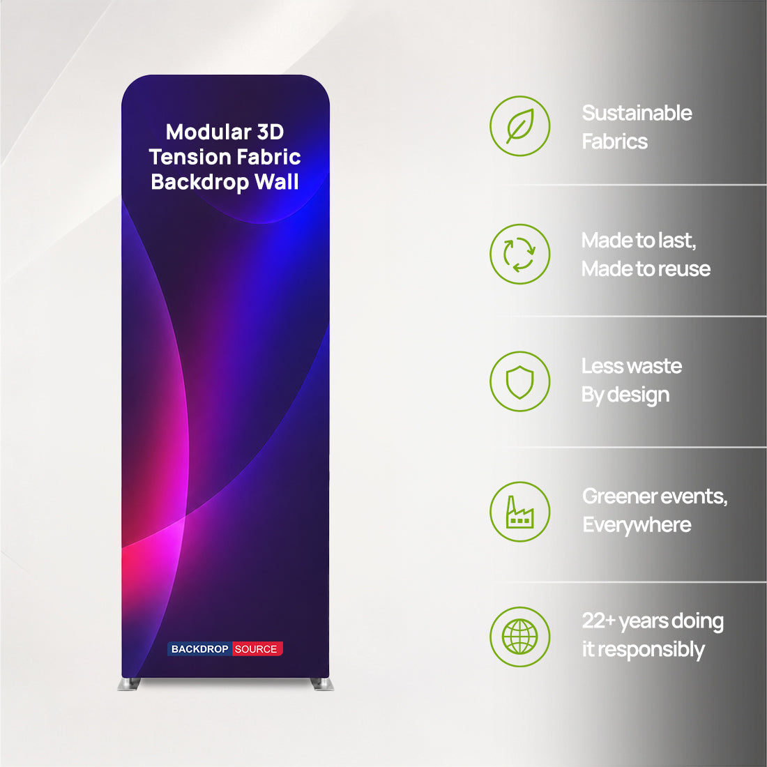 Modular 3D Tension Fabric Backdrop Wall