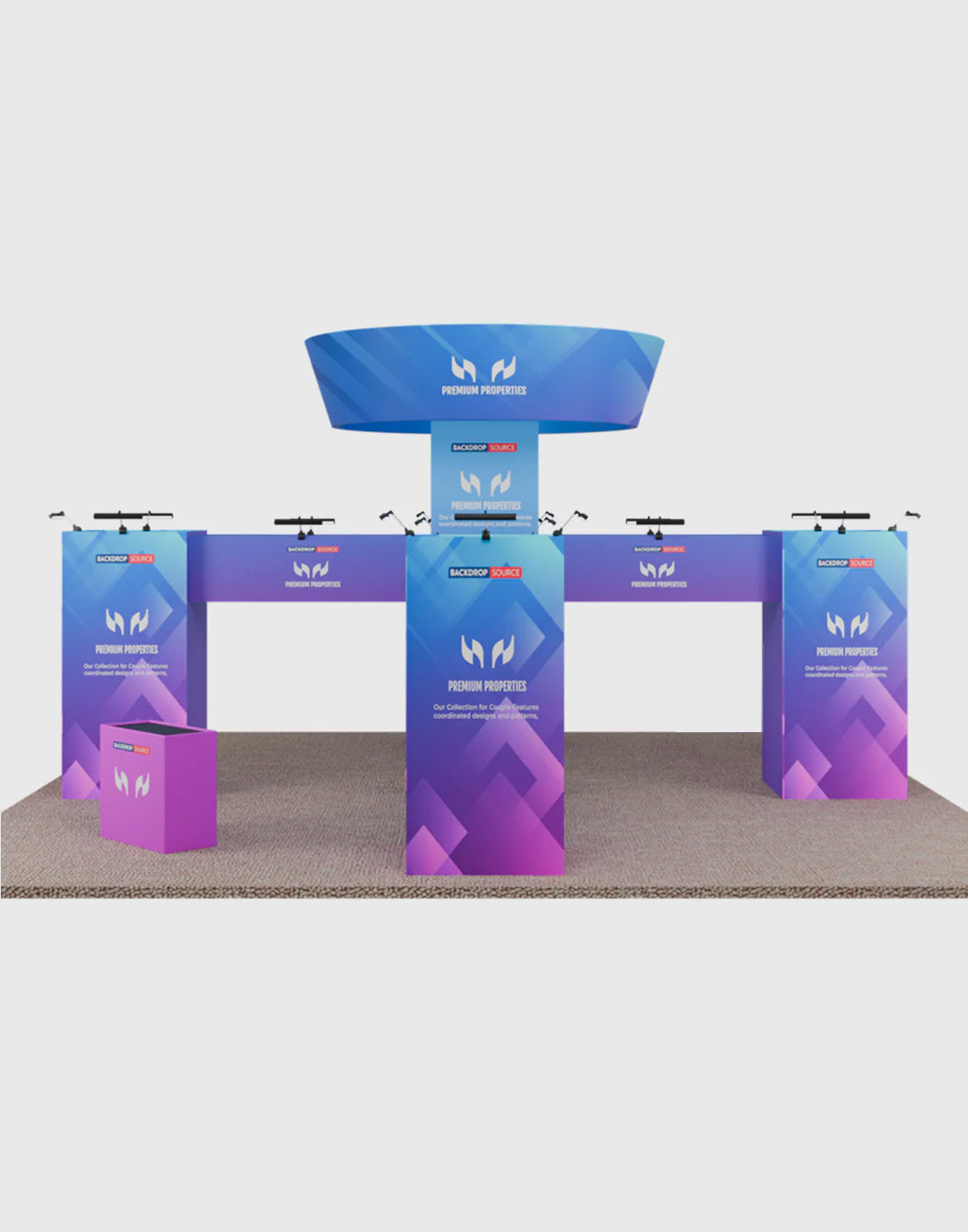 Modular Booth Kits 9m x 9m - Model 1