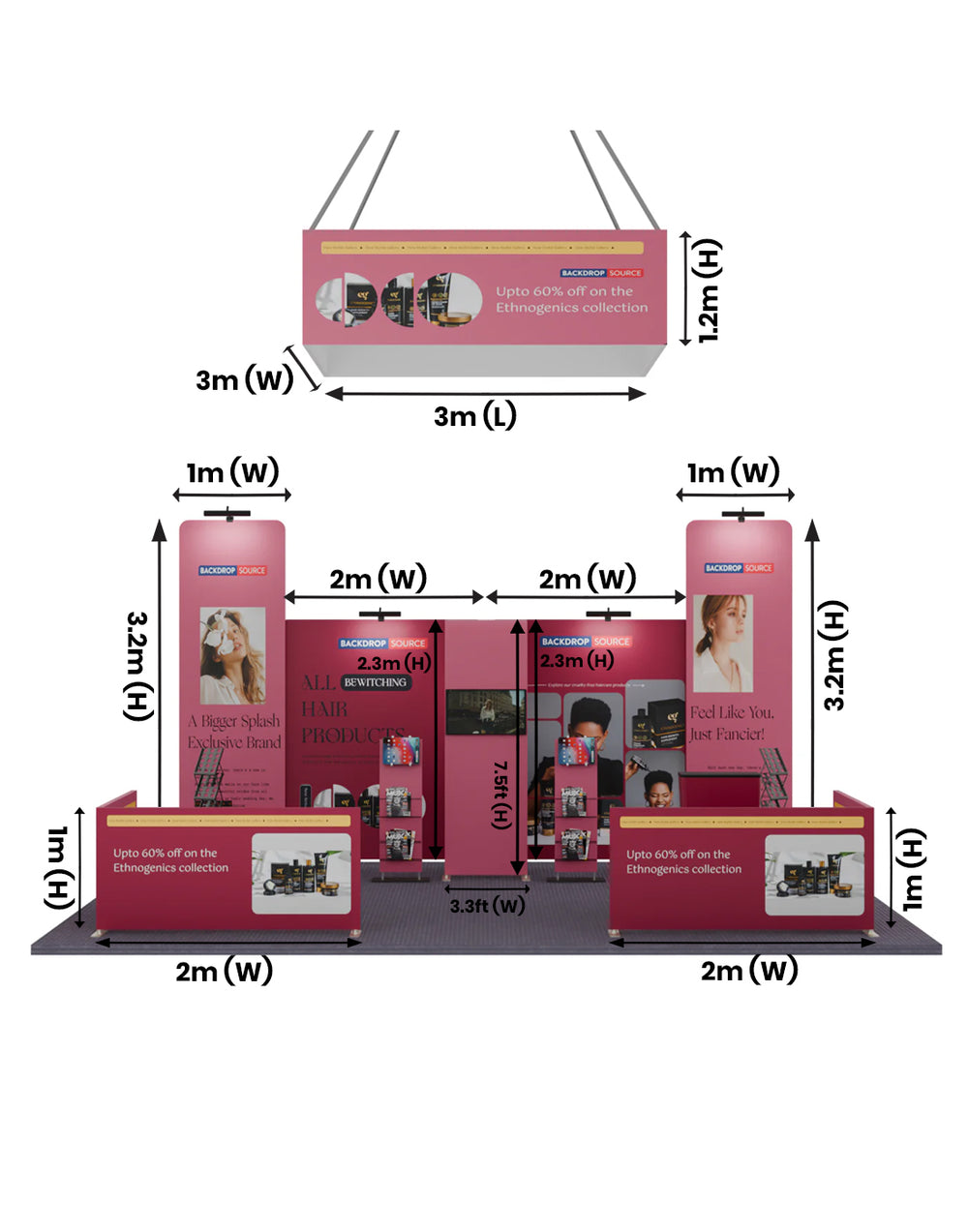 Modular Booth Kits 6m x 6m - Model 07