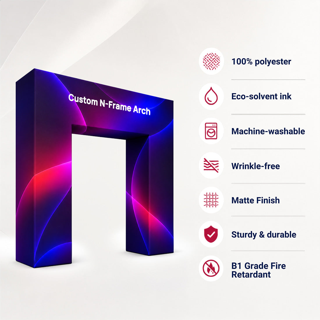 Custom N-Frame Tension Fabric Event Archway