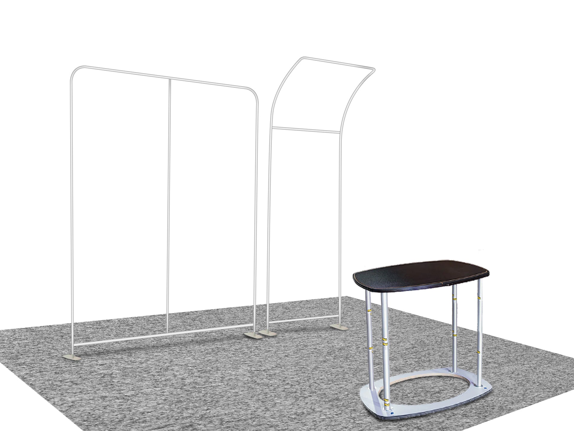 3m Portable Exhibition Display Wall with Counter – Backdropsource AU