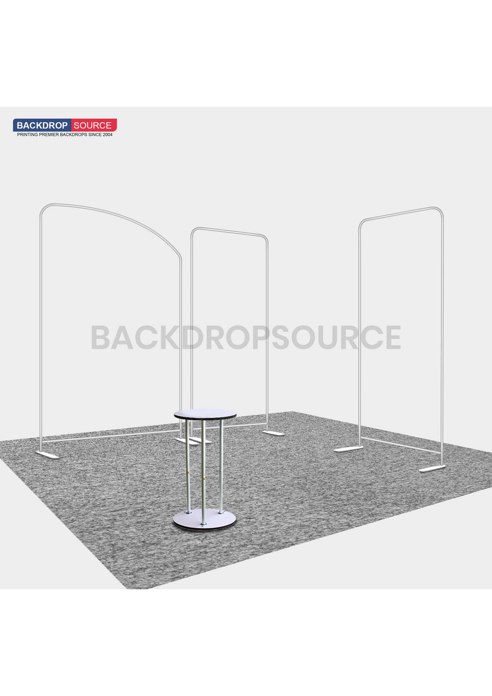 3m Wide Premium Modular Exhibition Booth Kit with TV Display