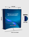 Popup Curved Backwall Kit with Clamping Lights