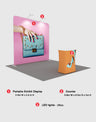 3x3m Inclined Wall Booth Kit with Counter & TV Mount
