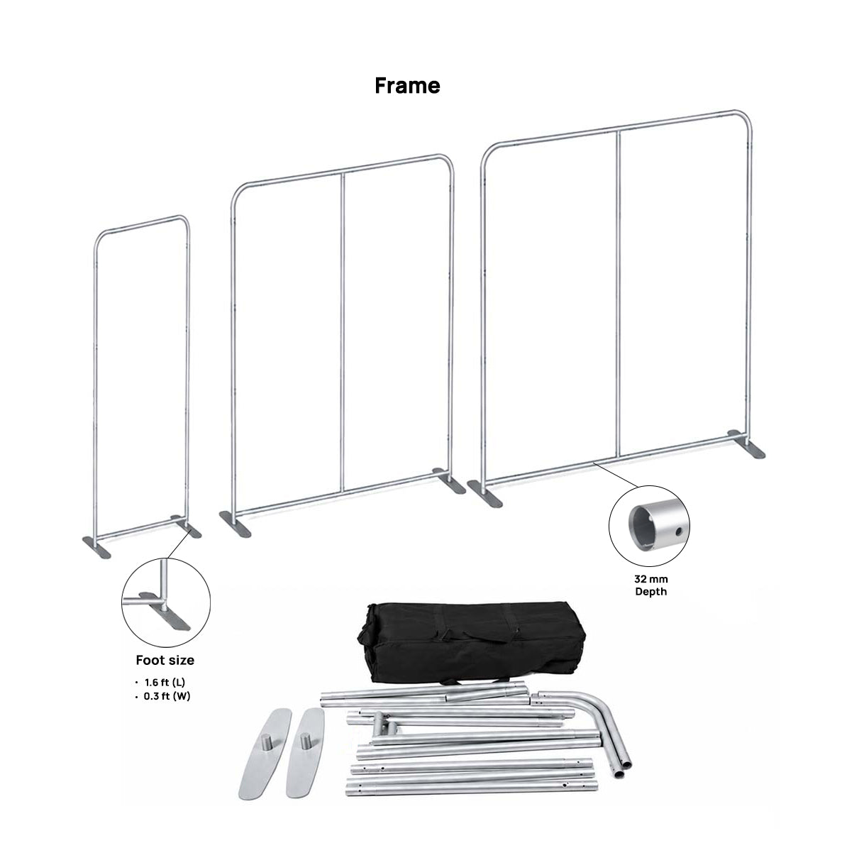 Portable 2.3m High Fabric Exhibit Display