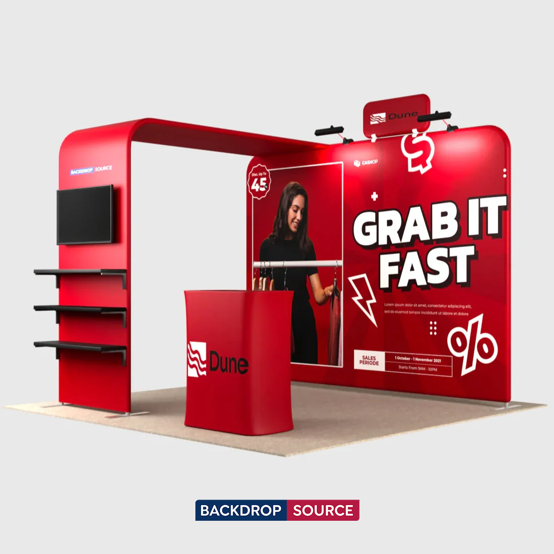 Portable Exhibit Display 3m x 3m - Model 17