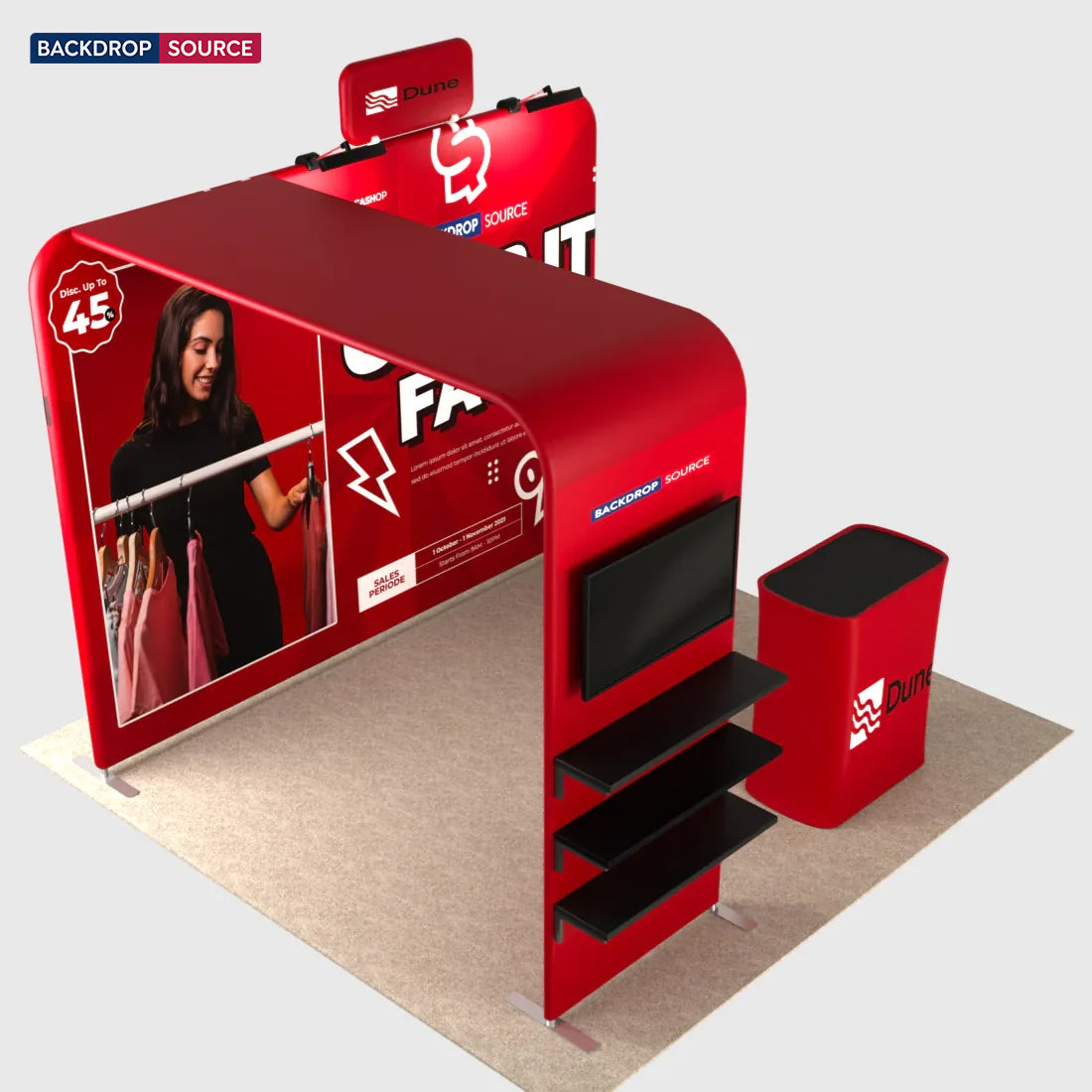 Portable Exhibit Display 3m x 3m - Model 17
