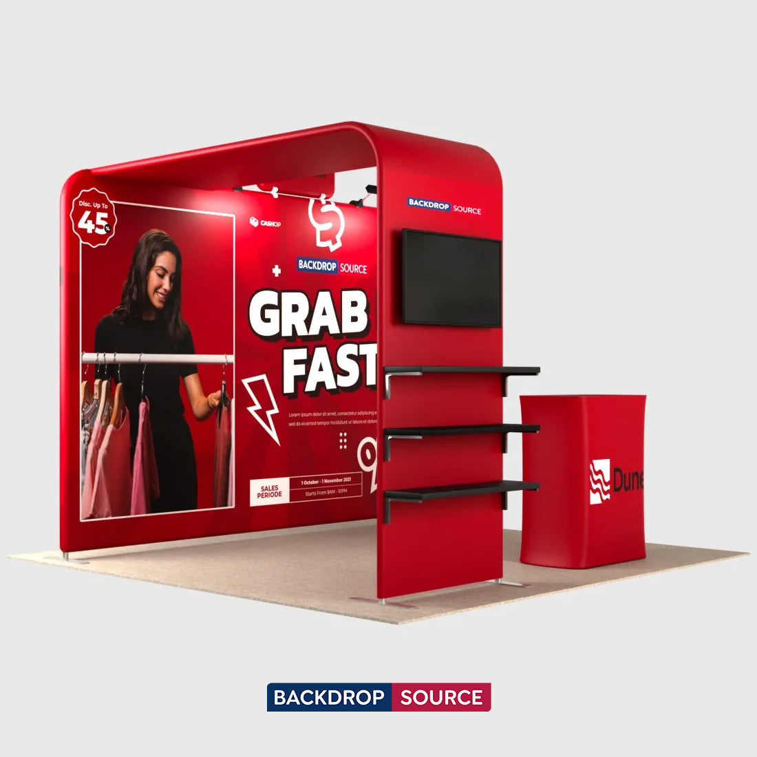 Portable Exhibit Display 3m x 3m - Model 17