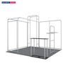 3x3m L-Arch Booth Kit with 3D Shelf Wall Box & Counter