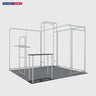 3x3m L-Arch Booth Kit with 3D Shelf Wall Box & Counter