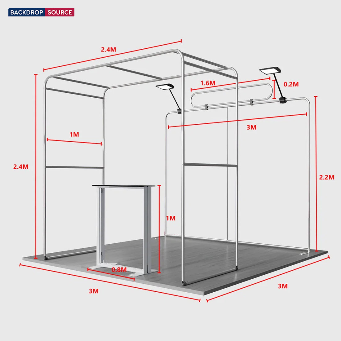 Portable Exhibit Display 3m x 3m - Model 29
