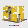 3x3m Square Arch Booth Kit with Backlit Lightbox Counter