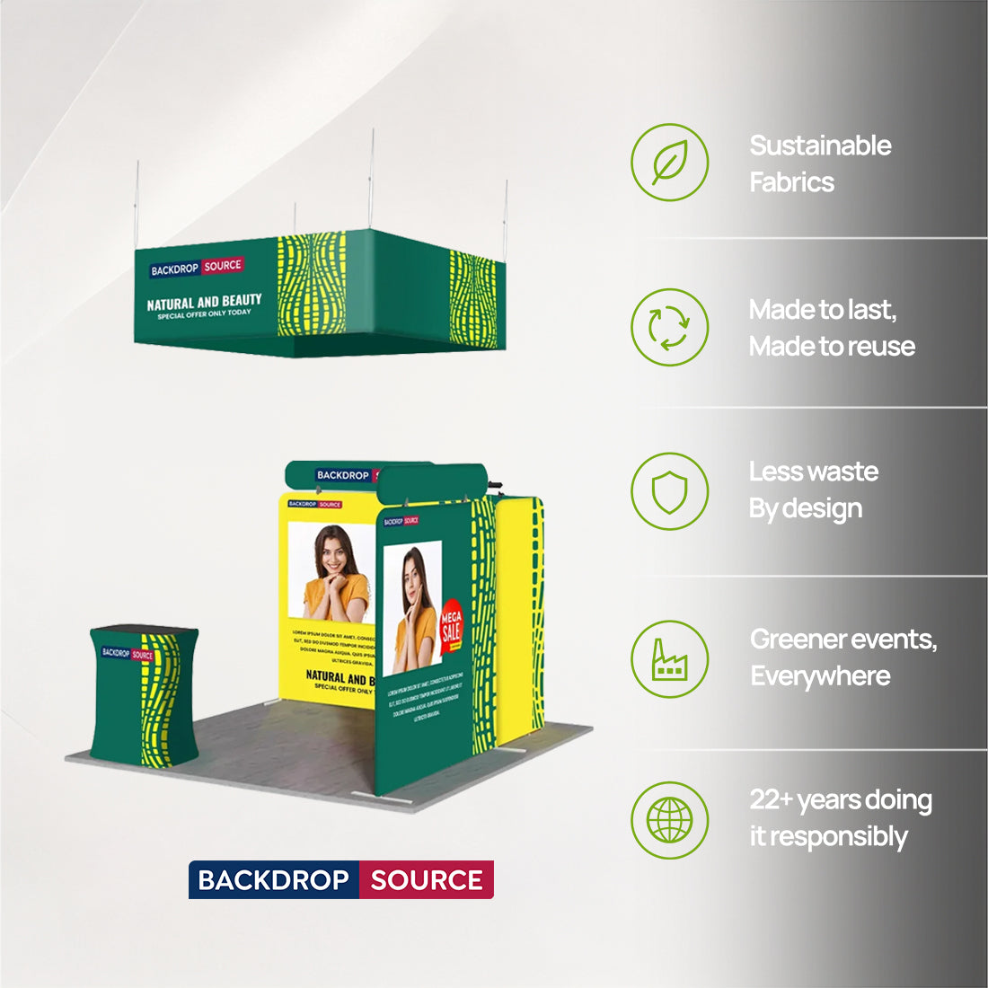 Portable Exhibit Display 3m x 3m - Model 30