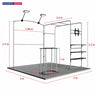 3x3m Booth Kit with Sloped & Square Arches, TV Mount & Counter