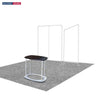 3x3m Booth Kit with Wide Straight Wall & Inclined Side Panel