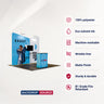3x3m Twin Inclined Wall Booth Kit