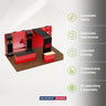 6x3m Booth Kit with 3D Wall Box, Waterfall Arches & 2 Counters