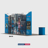 6x3m Booth Kit with Four Inclined Walls & 2 Counters