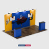 6x3m Straight Wall Booth Kit with 2 Counters & 2 TV Mounts