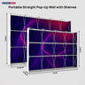 Portable Straight Pop-Up Wall with Shelves