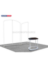 3x3m Booth Kit with Inclined Wall & Sloped Arch + Counter